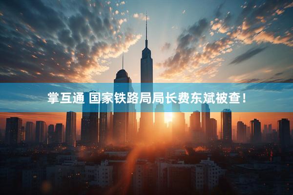 掌互通 国家铁路局局长费东斌被查！